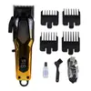 Cortador de Cabelo Elétrico Masculino de Fabricante Transfronteiriço, Recomendado por Barbeiros Profissionais, Display Digital Inteligente, Cortador Branco para Aparar e Desenhar