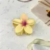 Grampo de Borracha Flor Plumeria 8cm Transfronteiriço Popular Grande Flor Grampo de Cabelo Grampo Tubarão Acessórios de Cabelo de Alta Qualidade Acessórios Femininos