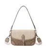 Bolsa Estampada Retrô para Mulheres Verão 2026 Novo Estilo Texturizada Pequena Quadrada para o Dia a Dia Casual Simples de Ombro Cruzada para Mulheres