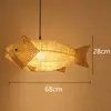 Lámpara Colgante Tejida de Bambú Salón de Té Zen Chino Restaurante Casa de Huéspedes Linterna Japonesa Restaurante Arte Creativo Retro Pantalla de Bambú