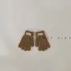 Guantes Infantiles Otoño e Invierno Cara Sonriente Dedos Calientes Niños y Niñas Bebé Estilo Coreano Viaje Estilo Exterior Guantes para Dedos Invierno