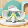 Máscara de mergulho profissional para adultos, máscara de mergulho branca de silicone, máscara de snorkel para nariz, lente de vidro temperado de alta definição, personalizável