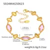 Tornozeleira de Pedra de Vidro Super Brilhante Cubo de Açúcar para Mulheres Aço Inoxidável Joias de Ouro 18K Genuíno Estilo Praia de Verão Acessórios para Tornozelo