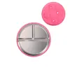 Juego de vajilla infantil de acero inoxidable 304 y silicona, utensilios de alimentación para bebés, plato, cuencos pequeños y grandes, vaso para beber, fácil de limpiar