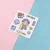 Adesivo fofo estilo coreano cartoon para copo térmico adesivo criativo para handbook adesivo para celular adesivo de PVC transparente para copo de água de estudante