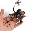 Adereços de cena de aranha de algodão luminoso de algodão colorido de algodão de algodão de halloween de terno de aranha de encadernação de aranha de cartão de halloween