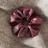 Scrunchie de Couro de Alta Qualidade Estilo Coreano para Mulheres, Elástico de Cabelo Fofo Estilo Preguiçoso para a Parte de Trás da Cabeça