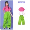 Trajes de Hip-Hop y Street Dance para Niños Ropa de Moda Disfraces de Jazz para Niñas Serie de Colores Dopamina Crop Top Ropa de Baile