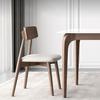 Silla de comedor nórdica de madera maciza, ahora sencilla, para el hogar, apartamento pequeño, mesa y silla de comedor de troncos, silla ligera de lujo para restaurante de hotel, respaldo.