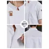 Chef trabalho roupas manga curta bolo loja assar restaurante especial cantina fino respirável jantar chef roupas verão Homens