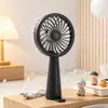 Ventilador de Mano Grande Sencillo con Ajuste de Tres Velocidades, Viento Fuerte, Ventilador Recargable de Regalo para Exteriores