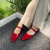 Estilo Nova Moda de Verão Bico Fino Antiderrapante, Resistente ao Desgaste, Absorvente de Suor, Respirável, Original, Versátil, Sapatos Femininos Artesanais de Couro Genuíno
