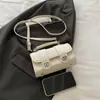Bolso Cuadrado Pequeño de Textura de Alta Gama para Mujer 2025 Nuevo Bolso Versátil Tipo Almohada Bolso Sencillo para la Axila Bolso de Hombro Cruzado de Moda
