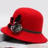 Chapéu de Balde de Lã Novo Estilo Outono e Inverno para Mulheres de Meia-Idade e Idosas, Chapéu de Vovó Moderno, Chapéu de Pescador Quente Versátil para Mãe