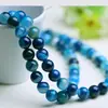 Ágata azul rayado Wanzhen cuentas sueltas con cuentas semi-terminadas DIY accesorios tejidos a mano pulsera material para cuentas