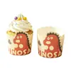 Forminhas de papel para cupcake, copinhos de grau alimentício, formas de muffin, formas de cozimento específicas para forno, grau alimentício para o Dia das Crianças