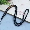 Atacado do Fabricante Cordão Tecido Grosso Obsidiana Negra Falsa Joias Douradas Jade Pingente de Jade Cordão para Pingente Cordão de Pescoço