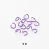 Argolas abertas coloridas, acessórios para joias DIY, argolas conectoras coloridas como balas com esmalte cozido, argolas simples, argolas em forma de C, materiais para artesanato