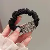 Nudo de Pelo de Cristal Estilo Francés, Goma para el Pelo tipo Hada, Diadema Elegante, Cuerda para el Pelo, Adorno para el Pelo