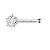 Brinco de Nariz Lateral Cravejado com Zircônia AAA e Strass Estilo Europeu e Americano E-commerce Transfronteiriço Amazon Fonte de Joias para Piercing Atacado