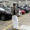 Jaqueta Bombeiro Curta Cor Sólida Gola Alta Estilo Coreano Masculina Outono Versátil Solta High-End Cleanfit Jaqueta Tendência