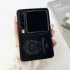Adecuado para Huawei Purax Marca Trendy Anillo Cuero Creativo Huawei P50 Pocket Pantalla Plegable Funda Cubierta para Teléfono Móvil