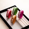 Pulsera Geométrica Ovalada Retro con Incrustaciones de Resina y Madera, Pulsera Versátil de Nicho de Tronco, Pulsera de Madera de Alta Gama