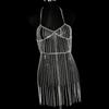 Vestido cruzado de pecho con borlas transfronterizo Cadena metálica Sujetador Cadena corporal de personalidad Accesorios de vestir