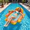 Rede Inflável de Frutas Abacaxi Desenho Animado com Quatro Tubos, Flutuador Aquático para Piscina, Rede de PVC Espessa para Brincadeiras Aquáticas, Novo Produto Transfronteiriço