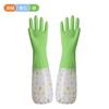 Luvas de Nitrilo Estendidas para Lavar Louça, Borracha Durável para Limpeza Doméstica de Cozinha, Impermeável, Resistente ao Desgaste, Luvas de Lavanderia de Veludo com Mangas Longas
