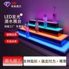 Soporte de Exhibición de Escalera LED Luminosa Acrílica para Botellas de Vino Mesa de Almacenamiento de Bebidas Estante para Vino