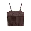 Comercio Exterior Transfronterizo Ropa de Mujer Verano 2026 Moda Europea y Americana Camisola Bordada con Encaje Top 4387101