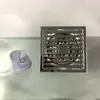Dreno de piso de aço inoxidável cinza chumbo direto da fábrica desodorante dreno de piso para máquina de lavar dreno de piso de fileira de bambu de 6 centímetros