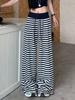 Pantalones Anchos con Cordón para Mujer de Primavera y Otoño, Pantalones Casuales para Caminar para Mujeres Menudas, Pantalones Rectos de Estilo Americano con Caída hasta el Suelo
