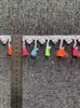 Franja de borla colorida contrastante com acabamento de fio de algodão unilateral, adequada para roupas infantis, cortinas e acessórios de decoração para casa
