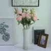 Suministro Directo de Fábrica de Accesorios de Disparo Personalizados, Decoración del Hogar, Adornos para Fotografía de Bodas, Ramas de Rosas Redondas Simuladas