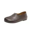 Zapatos Retro de Tacón Oculto con Punta Dividida de Dos Vías para Mujer Otoño 2026 Nueva Moda Mocasines sin Cordones Zapatos de Persona Perezosa