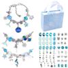 Amazon Venda Quente diy Conjunto de Pulseiras Infantis Oceano Azul Retrô Feito à Mão com Miçangas Conjunto de Presente