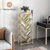 Estantería de hierro de pie estilo europeo, engrosada y ultragruesa, para estudiantes de dormitorio, estantería ultradelgada y revistero