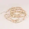 Fio de Contas de Madeira Natural DIY Acessórios para Joias Feitas à Mão Kit de Material para Pulseira Colar de Contas Redondas de Madeira Decoração de Casa