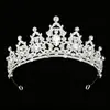 Tocado de Corona de Princesa de Cristal para Mujer, Estilo de Alta Gama, Diadema de Corona Nupcial para 18 Cumpleaños