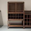 Nuevo Estante Antiguo de Madera de Ébano Estilo Chino Sala de Estar Pabellón Duobao Almacenamiento de Té Zen Gabinete Lateral Almacenamiento de Sala de Té Estante de Exhibición