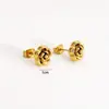 Pendientes de Flor de Rosa para Mujer, Diseño de Nicho, Pendientes de Flor Tridimensionales de Alta Gama, Pendientes y Collares de Acero de Titanio que No se Desvanecen