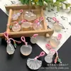 Colgante de ágata crisantemo tipo hielo hecho a mano, accesorio de joyería para pulsera DIY, llavero