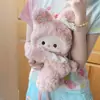 Bolsa Transversal de Coelho Fofa, Bolsa de Pelúcia Fofa tipo Boneca, Mochila, Mochila de Desenho Animado, Bolsa Macia e Fofa de Dupla Utilização para Meninas
