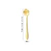 Cuchara de pétalo con mango largo para bodas, cuchara larga para hielo de acero inoxidable, cuchara de flor de titanio, cuchara para remover, cuchara de amor, logo impreso
