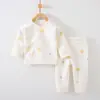 Roupas para Bebê Recém-Nascido Outono e Inverno Algodão Puro Pijama 0-3 Meses 6 Estações Primavera e Outono Conjunto de Roupas de Outono para Bebê