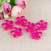 Soporte para flores de rosa con pétalos pentagonales de 20 mm, cuentas acrílicas, ramo transparente, árbol de la fortuna, material de cuentas para bricolaje, venta al por mayor, Jin