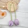 Flor de Tulipa Botão Doce Moda Fio de Sereia Brilhante Flores de Tulipa Feitas à Mão Roupa Acessórios de Cabelo Decorações de Cortina