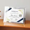 Certificado de Honra Certificado de Autorização Licença Comercial Quadro para Foto de Formatura Casamento A4 Horizontal e Vertical Quadro de Fotos de Vidro Cristal